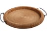 Montego Natural Matte Black Serving Tray