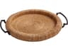Montego Natural Matte Black Serving Tray