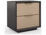 Classic Double Wrap 2-Drawers Brown Nightstand