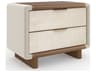 Botero 2-Drawers Beige Walnut Wood Nightstand