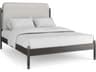 Campaign Brushed Deep Bronze Upholstered Queen Platform Bed