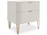 Classic True Love 2-Drawers Gray Birch Wood Nightstand