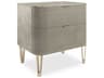 Classic True Love 2-Drawers Gray Birch Wood Nightstand