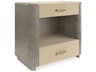 Classic Love 2-Drawers Brown Birch Wood Nightstand