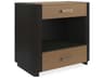 Classic Love 2-Drawers Black Birch Wood Nightstand