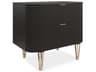 Classic True Love 2-Drawers Black Birch Wood Nightstand