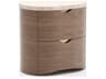 Fleur 2-Drawers Brown Nightstand