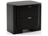 Overlap 2-Drawers Black Nightstand