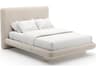 Overlap Beige Upholstered Queen Platform Bed