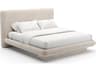 Overlap Beige Upholstered King Platform Bed