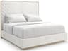 Meet U In Middle Sun Drenched Oak White Ash Wood Upholstered Queen Platform Bed