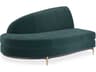 Upholstery Threes Company Green Upholstered Chaise