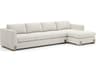 Counter Balance Cream Upholstered Sectional Sofa