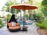 California Patio Umbrella Quick Ship Sun Master Series 9 Foot Octagon Market Aluminum Patio Umbrella with Crank Lift System
