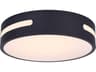 Led Flush Mount 1 -light Black LED Round