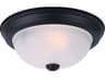 Fmount 2 -light Black Dome Flush Mount
