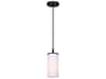 Kinslea 1 -light Black Cylinder Mini Pendant