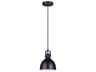 Polo 1 -light Black Dome Mini Pendant