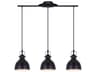 Polo 3 -light Black Linear Island Pendant