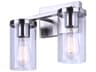Britton 2 -light Nickel Vanity Light