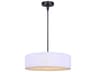 Carmynn 1 -light Black LED Drum Pendant