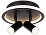 Denver Black LED Cylinder Round Flush Mount