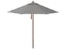 California Outdoor Umbrella Quick Ship Madera Series Faux Wood Aluminum Market 9 Foot Octagon Pulley Lift Outdoor Umbrella