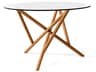 Baton Round Glass Dining Table