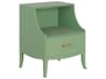 Rectangular Wood Green End Table