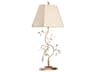 Town Square Antique Silver Leaf Clear Brass Table Lamp