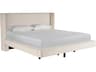 Weekender Nona Vanilla White Upholstered King Platform Bed