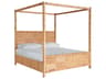 Weekender Natural Rattan Wood Queen Canopy Bed