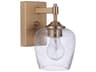 Stellen 1-Light Satin Brass Glass Vanity Light