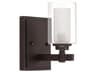 Celeste 1-Light Espresso Black Glass Vanity Light