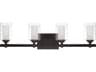 Celeste 4-Light Espresso Bronze Glass Vanity Light