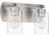 Hendrix 2-Light Brushed Polished Nickel Vanity Light