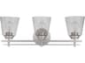 Drake 3-Light Brushed Polished Nickel Glass Vanity Light