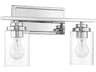 Clark 2-Light Chrome Vanity Light