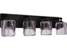 Andie 4-Light Flat Black Vanity Light