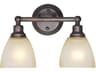 Bradley 2-Light Bronze Glass Vanity Light