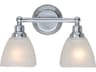 Bradley 2-Light Chrome Glass Vanity Light