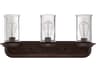 Thornton 3-Light Aged Bronze Brushed Glass Vanity Light