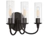 Modina 3-Light Espresso Bronze Glass LED Vanity Light