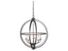 Berkeley 5-Light Espresso Bronze Candelabra Globe Chandelier