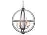Berkeley 9-Light Espresso Bronze Candelabra Globe Chandelier