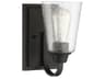 Grace 1-Light Espresso Black Glass Wall Sconce