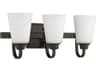 Grace 3-Light Espresso Bronze Glass Vanity Light