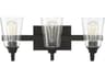 Grace 3-Light Espresso Bronze Glass Vanity Light