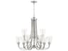 Grace 9-Light Brushed Polished Nickel Glass Bell Chandelier