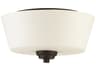Grace 2-Light Espresso Bronze Glass Flush Mount